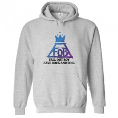 FOB Fall Out Boy Save Rock and Roll With Crown Classic Unisex Kids and Adults Pullover Hoodie									 									 									